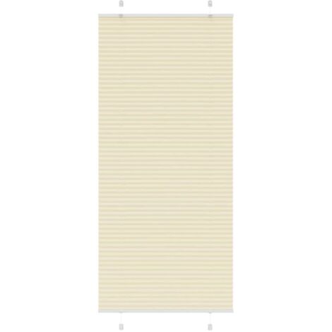 Plissee Creme 90x200 cm Stoffbreite 89,4 cm Polyester vidaXL