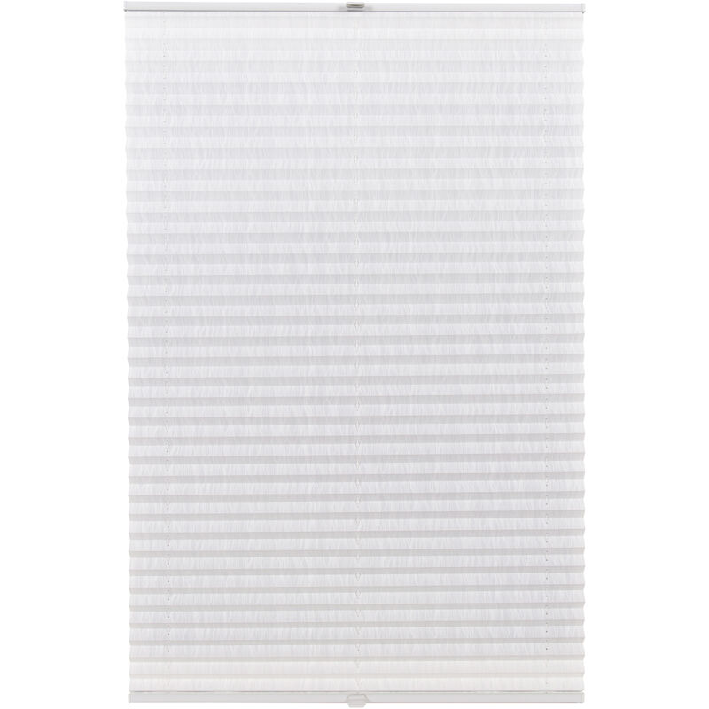 Plissee Klemmfix auf Maß für alle Fenster Printed Klemmträger Montage bis 27mm Plisseerollo ohne bohren - Weiß Motiv Gain - B): 111-120 cm, H):