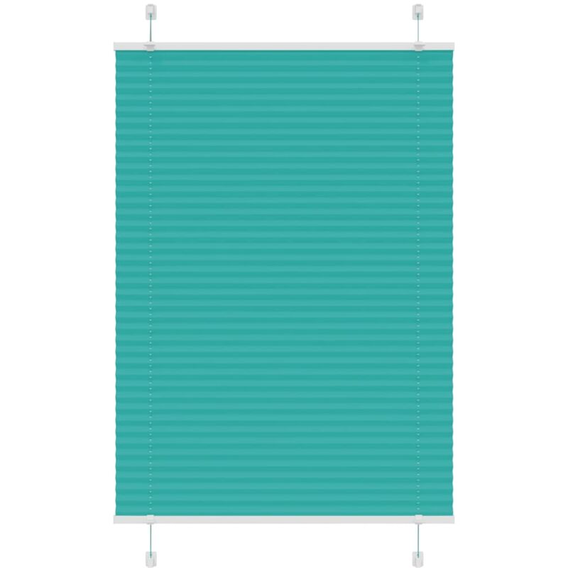 Plissee Petrolgrün 85x100 Cm Stoffbreite 84, 4 Cm Polyester Vidaxl