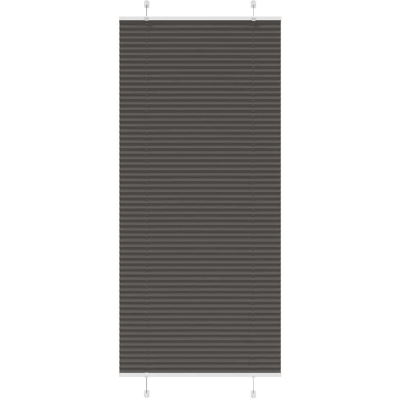 Plissee Schwarz 90x200 Cm Stoffbreite 89, 4 Cm Polyester Vidaxl