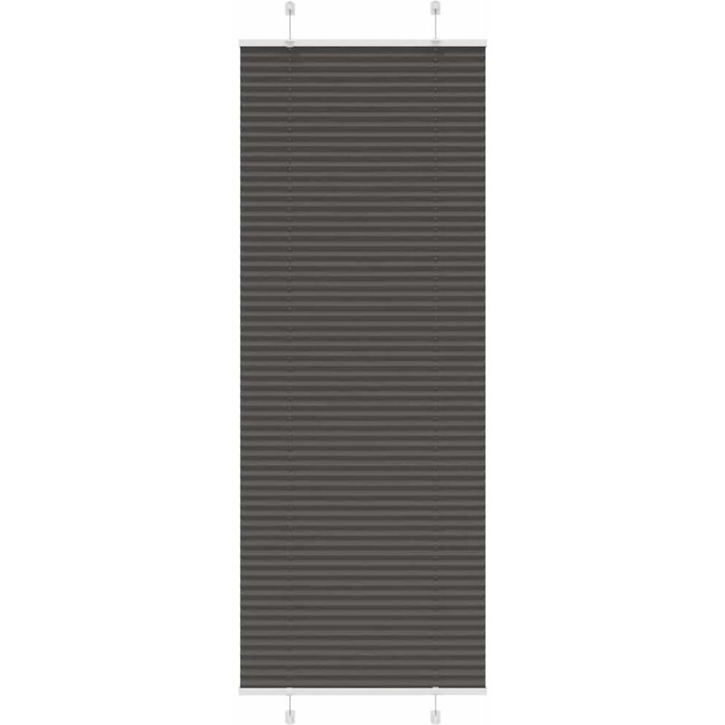 Plissee Schwarz 75x200 Cm Stoffbreite 74, 4 Cm Polyester Vidaxl