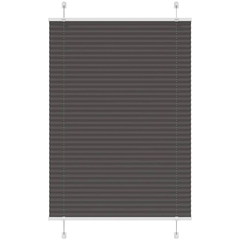 Plissee Schwarz 85x100 Cm Stoffbreite 84, 4 Cm Polyester Vidaxl