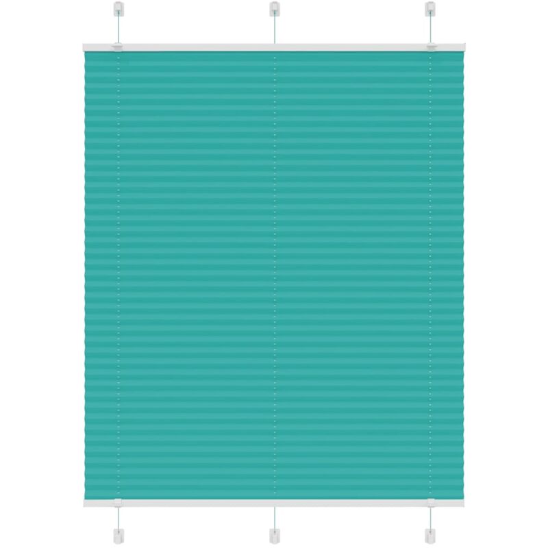 Plissee Petrolgrün 110x100 Cm Stoffbreite 109, 4 Cm Polyester Vidaxl