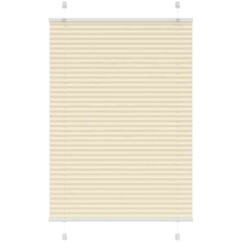 Plissee Creme 85x100 Cm Stoffbreite 84, 4 Cm Polyester Vidaxl