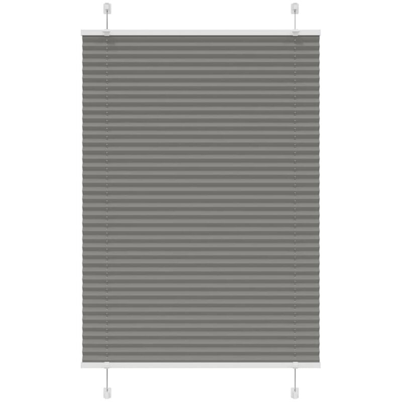 Plissee Anthrazit 100x100 Cm Stoffbreite 99, 4 Cm Polyester Vidaxl