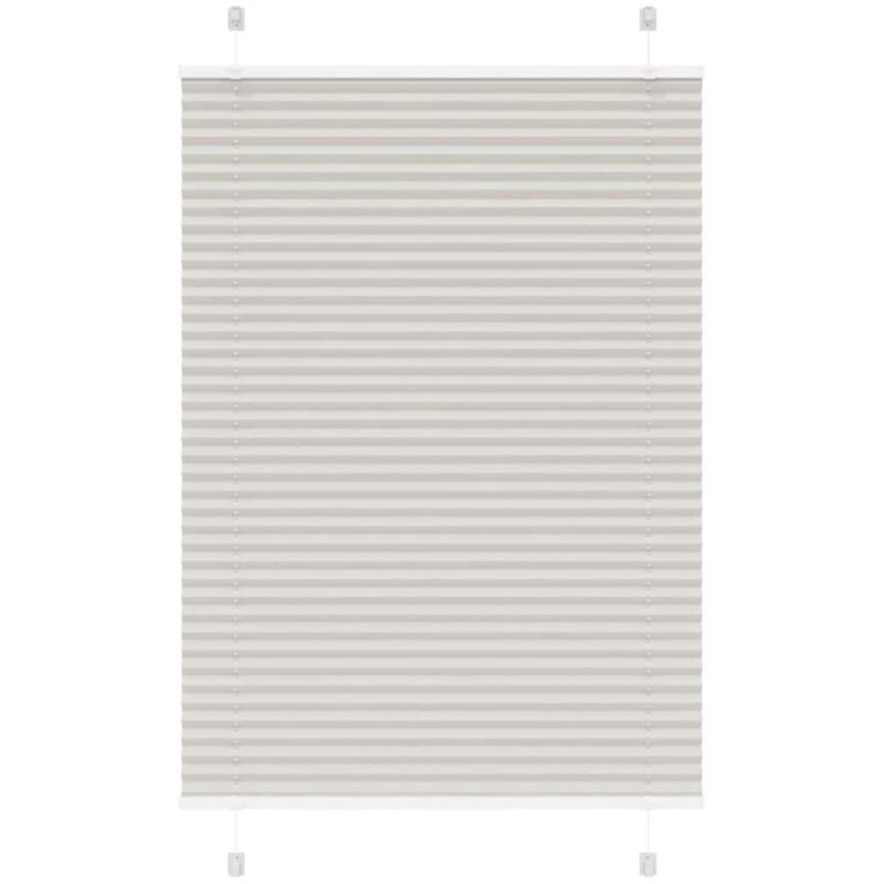 Plissee Hellgrau 85x100 Cm Stoffbreite 84, 4 Cm Polyester Vidaxl