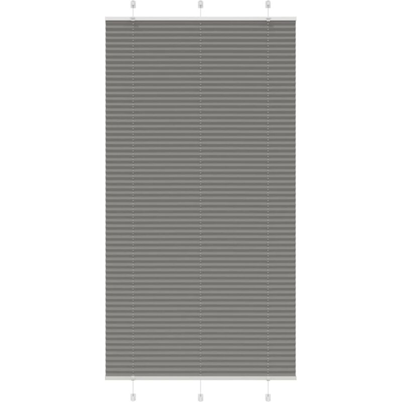 Plissee Anthrazit 105x200 Cm Stoffbreite 104, 4 Cm Polyester Vidaxl