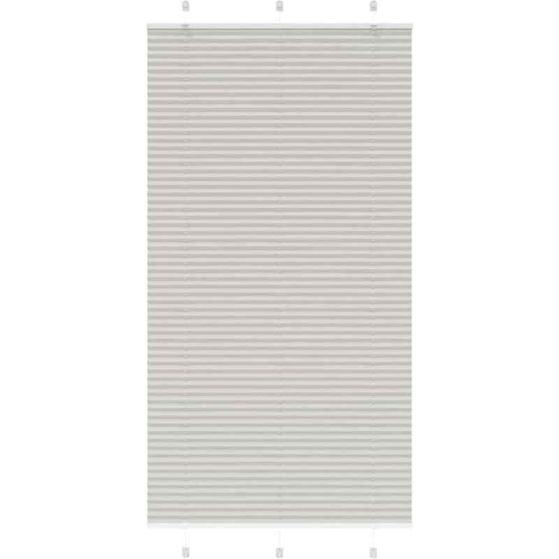 Plissee Hellgrau 105x200 Cm Stoffbreite 104, 4 Cm Polyester Vidaxl
