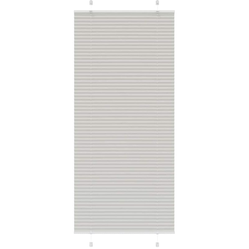 Plissee Hellgrau 90x200 Cm Stoffbreite 89, 4 Cm Polyester Vidaxl