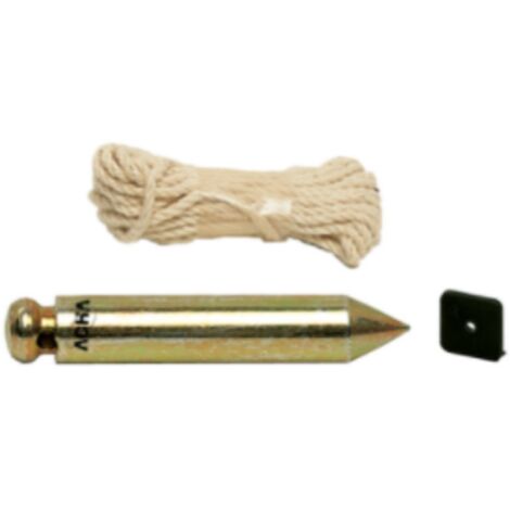 PLOMADA DE ACERO ZINCADA + NUEZ DE PLASTICO. PARA MECANICO 125grs - ACHA