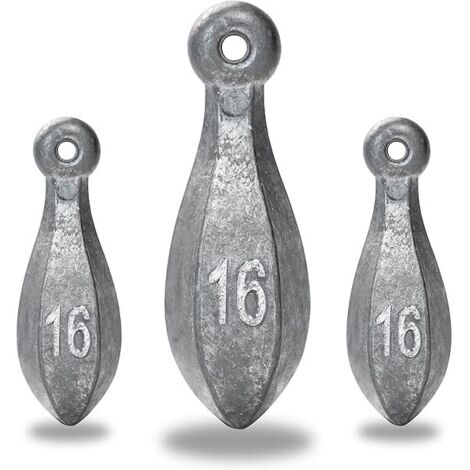 Plomb De Pêche - Forme Goutte D Eau - Pour Pêche En Eau Salée Ou Douce - 85 G À 450 G - Lot De 1 Pièce