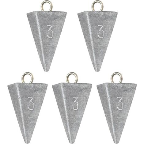 Plomb Pyramidal - 28 g à 910 g - Pour Pêche en Eau Salée et Eau Douce - Fond et Trainée - Lot de 1