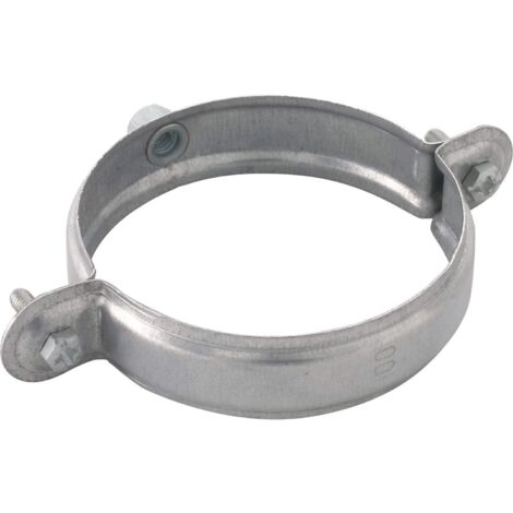 Plombelec – Collier de serrage galvanisé Ø 125 – Vis imperdables – Embase 8 x 125 – Pour chantiers humides et espaces confinés
