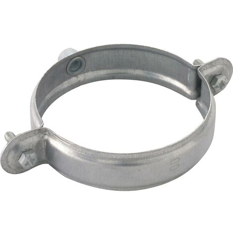 Plombelec – Collier galvanisé de descente de gouttière Ø 100 – Acier galvanisé – Dimensions 7 x 125 mm – Fixation robuste pour tuyaux