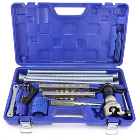 Plombservice – Coffret multi-outils climatisation – 8 pièces – Dudgeonnière, coupe tube, ébavureur, clé à cliquet – Pour installation rapide et précise