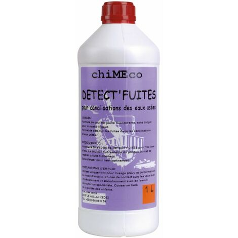 Plombservice – Détecteur de fuites 1L – Formule jaune fluorescente – Détection sécurisée pour canalisations d'eaux usées – Non dangereux pour égouts