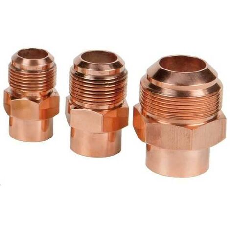Plombservice – Raccord gaz 3/8''''–3/8'''' à souder – Acier cuivré haute résistance – Connexion durable pour plomberie et chauffage - FB-03