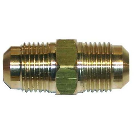 Plombservice – Union double dudgeon 1/4'' – Raccord gaz étanche – Filetage plomberie 1/4'' – Longueur 33 mm pour installations fiables