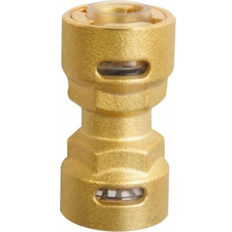 Plombservice – Raccord rapide frigorifique droit femelle-femelle 5/8'' – Pression 45 bar – Température -40°C à +120°C – Corps en bronze
