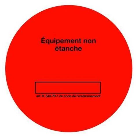 Plombservice – Rouleau de 100 étiquettes de contrôle étanchéité rouges – 4 cm de diamètre – Pour signaler défauts d'étanchéité climatisation – Conforme arrêté 2016