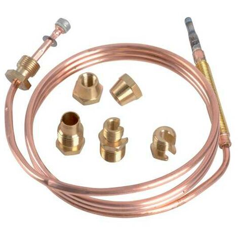 Plombservice – Thermocouple universel spécial propane 900 mm – 6 raccords – Sécurité gaz avec contrôle de flamme – Pour installations à gaz