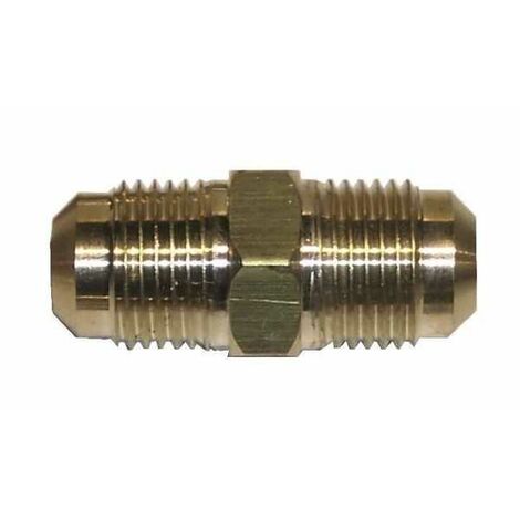 Plombservice – Union double dudgeon 3/8'' – Raccord gaz fileté – Longueur 39 mm – Diamètre 3/8'' pour installations plomberie
