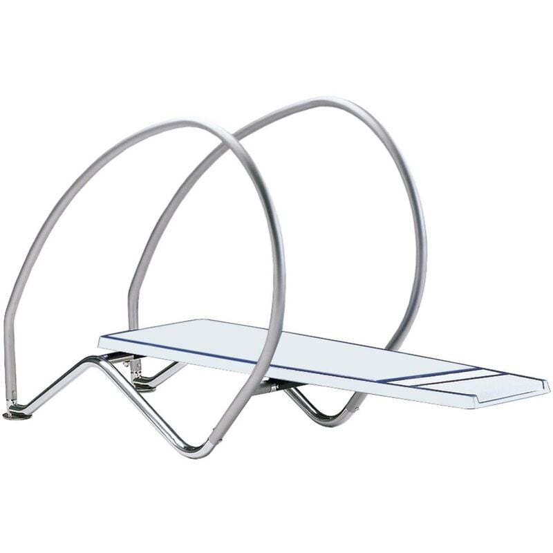 Habitat Et Jardin - Plongeoir flexible 'Dynamic avec arceaux' - 230 x 147.1 x 60 cm - Blanc