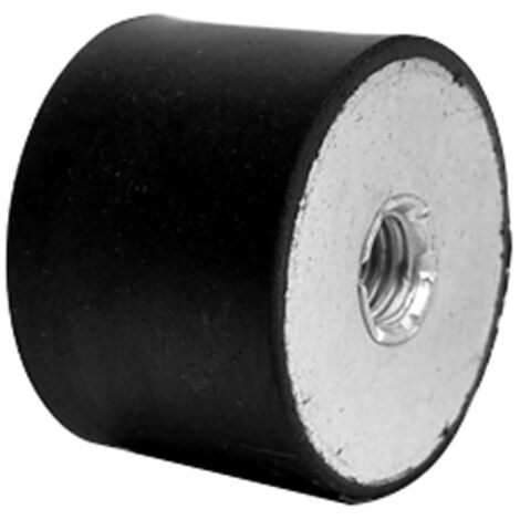 Plot antivibratoire femelle RS PRO M6 Ø 20mm en Caoutchouc ( Prix pour Paquet de 2 )