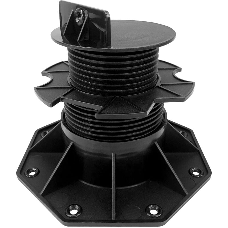 Plot pour terrasse WPC Palier de Terrasse Revêtement de sol extérieur Pied Poutre Plaque Réglable (60-140mm, 20 Pièces) NAIZY