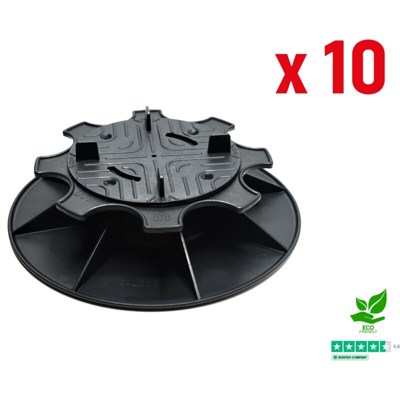 Solidor - lot de 10 plots réglables dalle 50/80mm