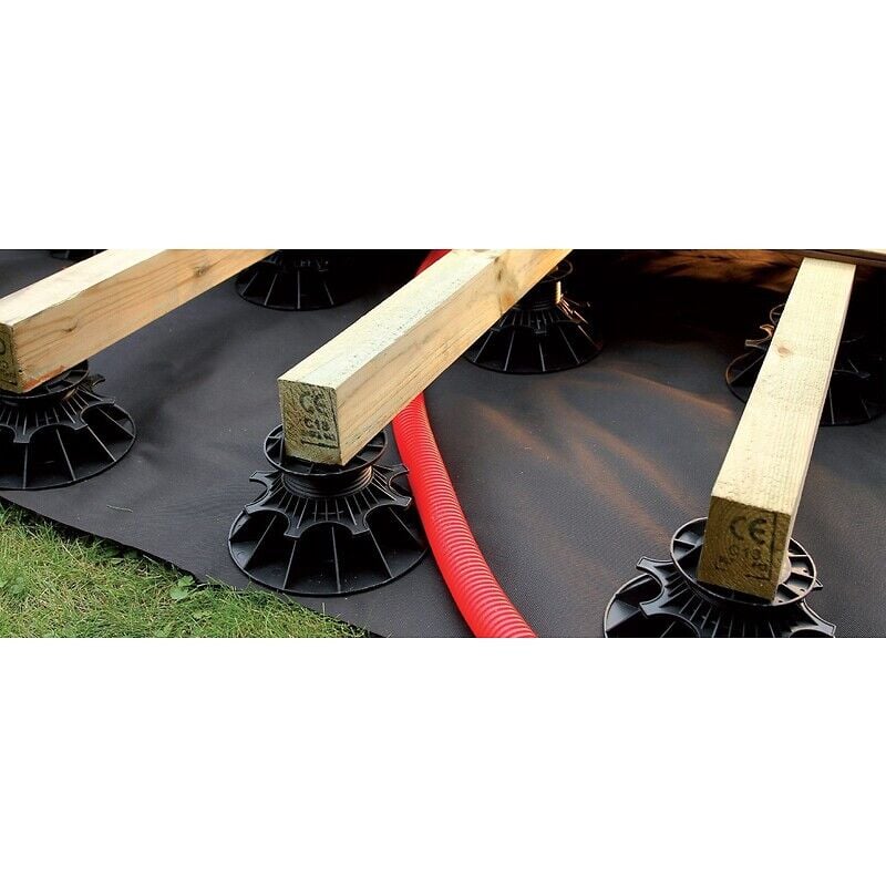 Plots universels Nivo+ pour dalles et lambourdes sans tête hauteur 50-80mm carton de 48 plots Cobra