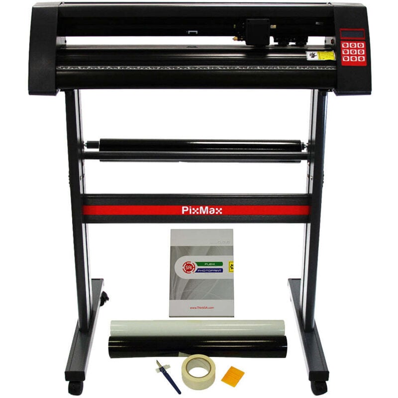 Monster Shop - Plotter de Découpe Vinyle PixMax 720mm : Puissant et Convivial avec Œil Optique, Support en Aluminium, Lames Roland, Logiciel Flexi