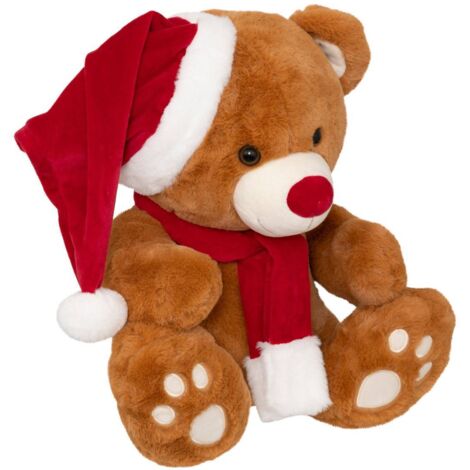 PLÜSCHTIER BRAUNBÄR MÜTZE 48CM - Atmosphera créateur d'intérieur
