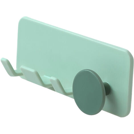 Plug Hook Punch Free Strong Adhesion Simple Appearance Wall Mounted Power Plug Holder for Bathroom Kitchen Green