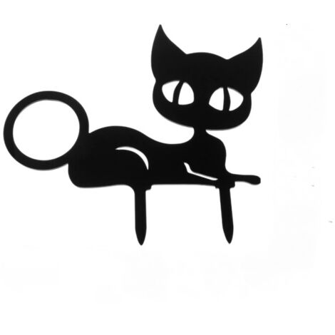 Plug in de chatte sur le ventre, métal de fer creux, jardin extérieur Cour pelouse décoration de jardin