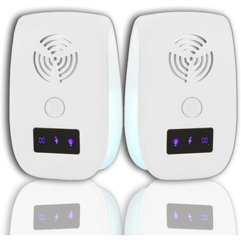 Plug-in pest repellent, ultrasonic pest repellent, electronic repellent - Insect repellent for mosquitoes, mice, spiders, cockroaches (pack of 2)