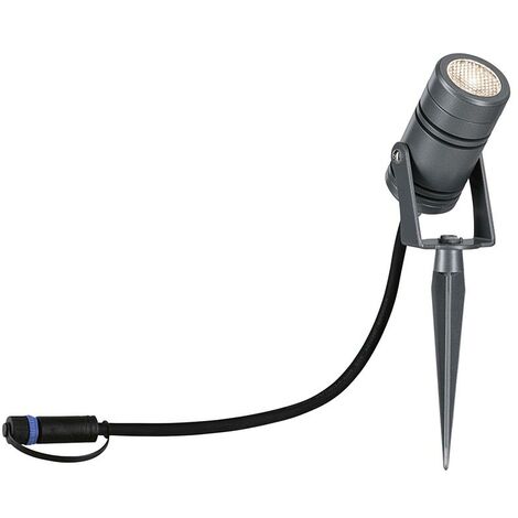 Plug & Shine LED Gartenstrahler Radon IP65 Grau