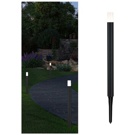 Plug & Shine LED Spieß-Pollerleuchte Flarea Schwarz IP65