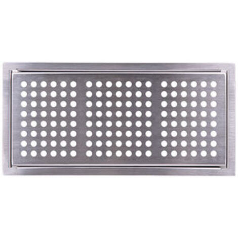 Pluggit Abdeckgitter Circle Edelstahl, inkl. Einbaurahmen - PL129