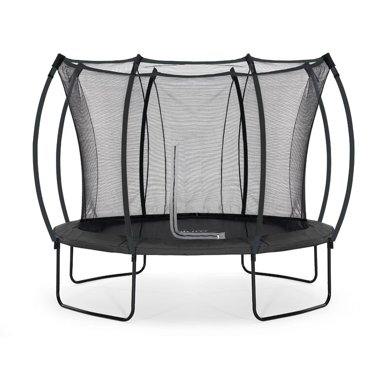 10ft Colours Springsafe Trampoline & Enclosure - Jet Black - Plum