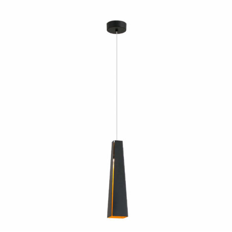 PLUMA Colgante negra y oro