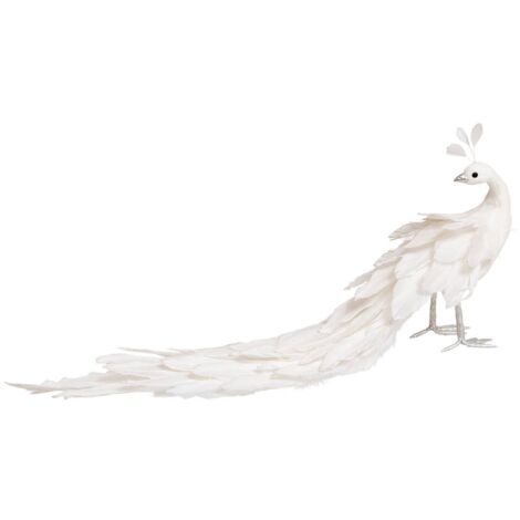 PLUMAS DE PAVO REAL BLANCO 60CM - Feeric lights & christmas