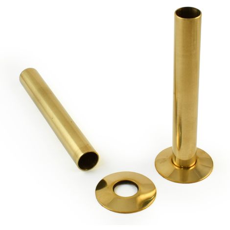 Plumbers Choice Un-Lacquered Brass Sleeving Kit 130mm (pair)