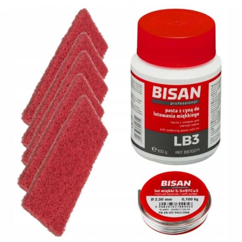 Bisan - Plumbing Soldering Set Kit, Solder, Cleaner, Soldering Paste