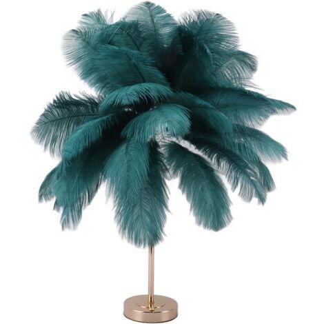 Plume D'autruche Lampe De Table Lampe De Chevet Lumière Luxe Et Veilleuse Éclairage De Table