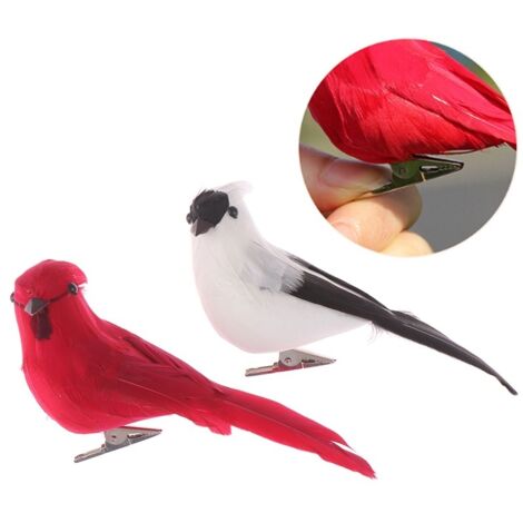 Plume en mousse créative, perroquets artificiels, modèle d'oiseau, pour la maison, en plein air, décoration de mariage bricolage