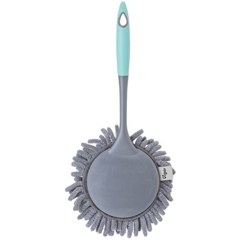 PLUMEAU MICROFIBRE ROND TURQUOISE - 18X5X36