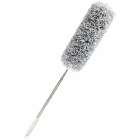 Plumeau Télescopique Avec Rallonge en Acier Inoxable , Plumeau Flexible Antistatique et Lavable Parfait pour éliminer la Poussière Chez Vous ou Dans Votre Voiture