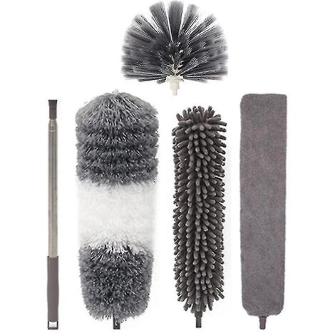 Plumeau télescopique en microfibre, plumeau flexible --