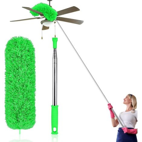 Plumeau télescopique Lavable, Manche télescopique en Microfibre, 254 cm de Long, Extensible